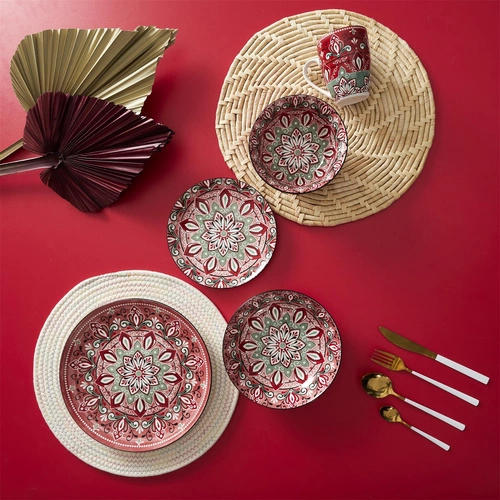 Okrągła podkładka pod talerz Maize Intesi 34cm boho naturalna do kuchni na stół