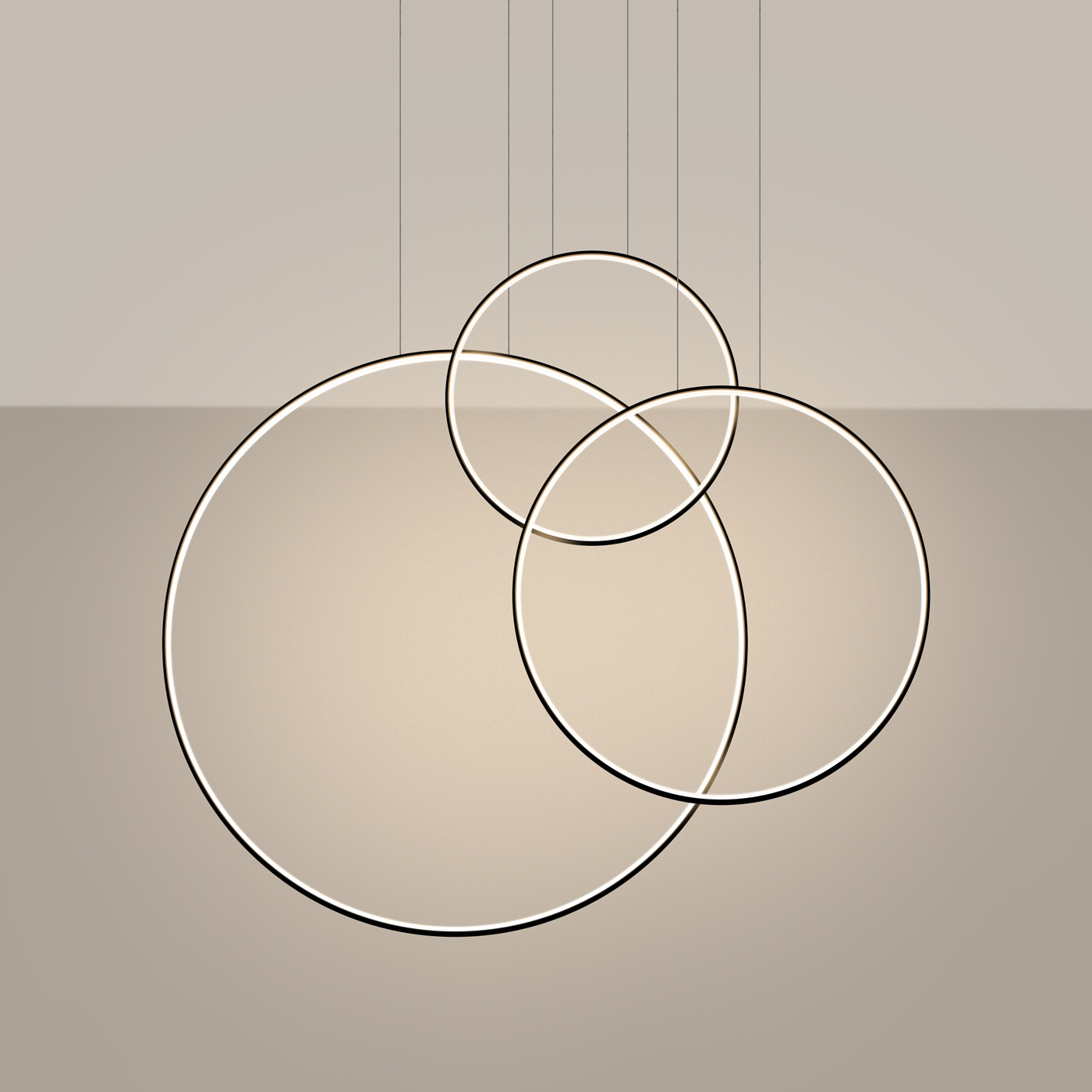 Lampa wisząca RIO 3 55/78/110 czarna LED 3000K