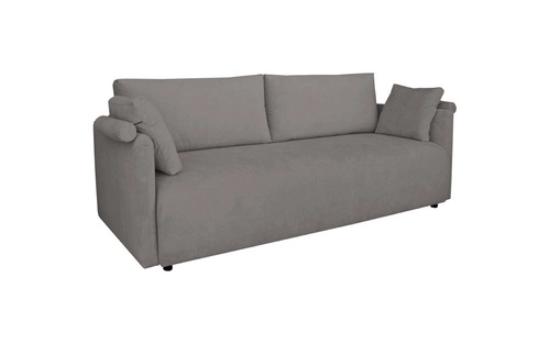 Sofa rozkładana Mondel 3 osobowa sztruksowa szara z funkcją spania i pojemnikiem do salonu