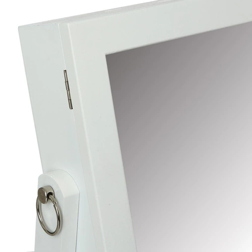 Lustro stojące z organizerem na biżuterię Kristin białe do toaletki i sypialni Atmosphera