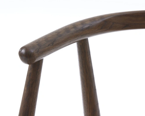 Krzesło drewniane tapicerowane Relate beżowe z podłokietnikami do jadalni nowoczesne