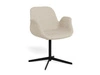 Krzesło Beth obrotowe do jadalni beżowe tapicerowane loft Actona