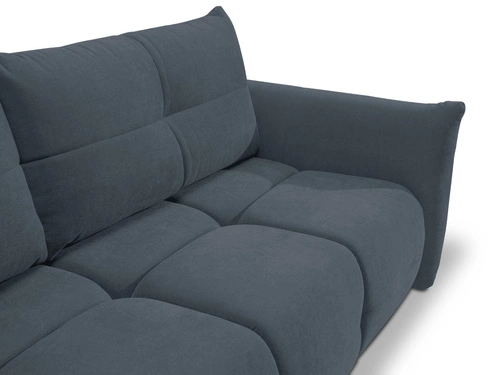 Sofa rozkładana Bode 3 osobowa z funkcją spania do salonu skandynawska niebieska