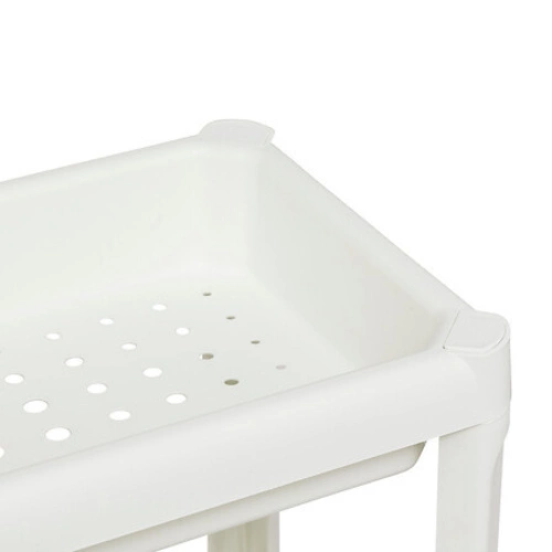 Regał łazienkowy plastikowy Diepe 4-poziomowy biały nowoczesny do łazienki lub kuchni 5five