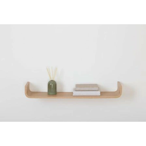 Półka ścienna Fixy 80cm zaokraglona naturalna