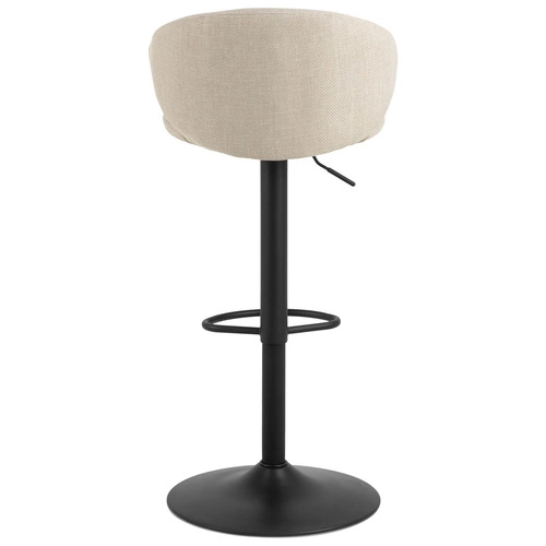 Hoker Ella beżowy z oparciem i podłokietnikami, obrotowy, regulowany, nowoczesny do kuchni