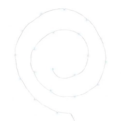 Girlanda świetlna LED Atmosphera na baterie srebrna do sypialni i salonu 215 cm zimne światło