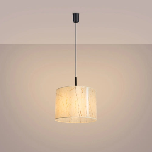 Lampa wisząca NEVIA beżowy marmur minimalistyczna do salonu i jadalni 40 cm