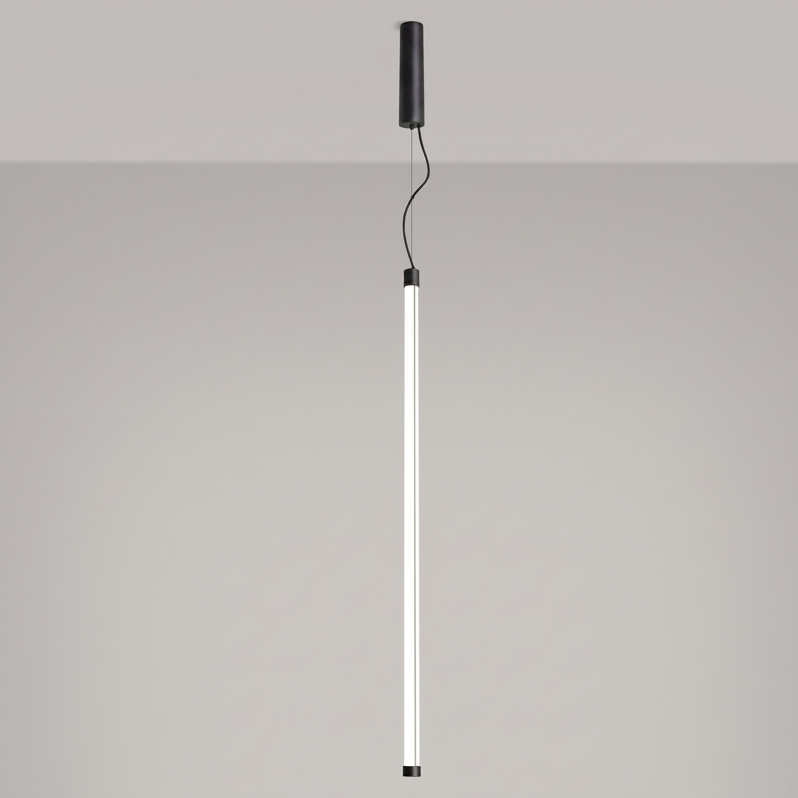Lampa wisząca TRANG 100 czarna LED regulowana nad wyspę