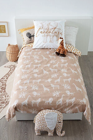 Komplet pościeli z nadrukiem Savana 140 x 200 cm
