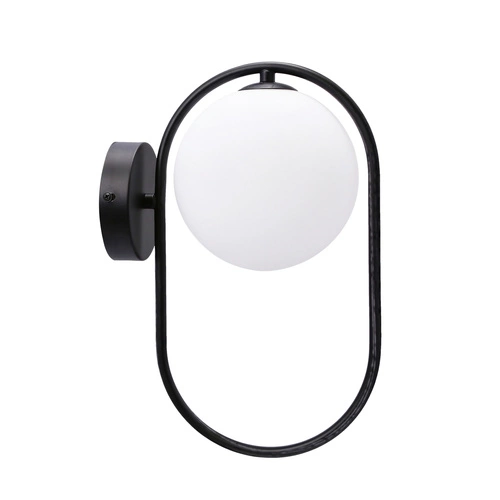 Kinkiet ścienny Cordel czarny nowoczesny ze szkła regulowany do salonu i sypialni CANDELLUX