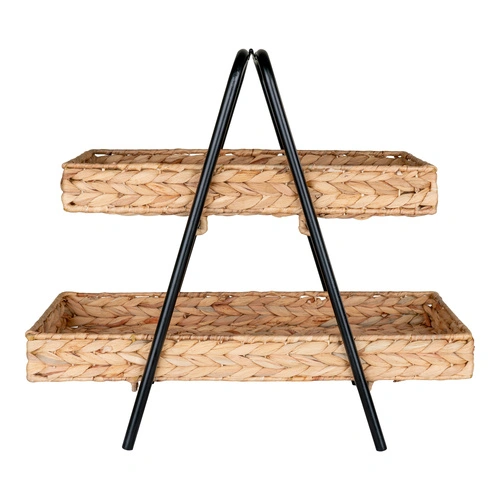 Taca prostokątna dwupoziomowa Alfaro boho do serwowania House Nordic 42 cm