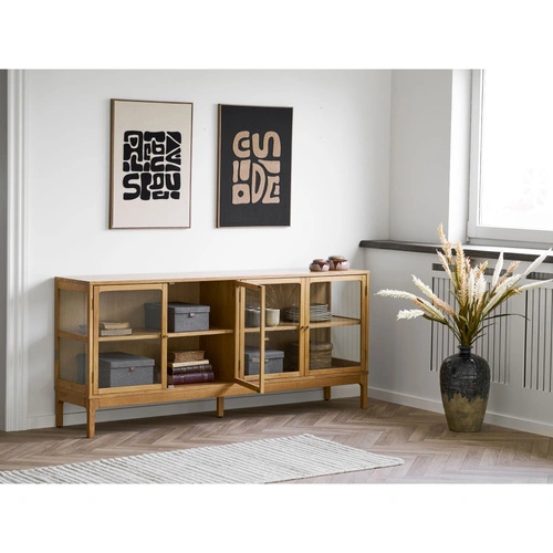 Wazon ceramiczny Cali granatowy 44,5 cm wysoki wazon na kwiaty do salonu