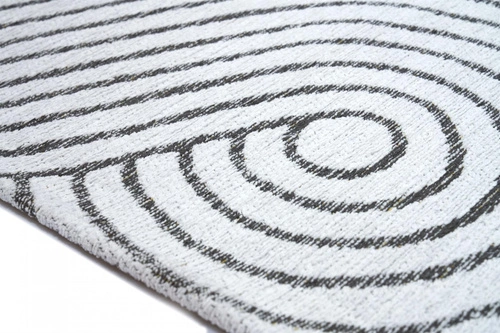 Dywan nowoczesny Sonno White 160x230 czarno-biały do salonu łatwoczyszczący antypoślizgowy Carpet Decor