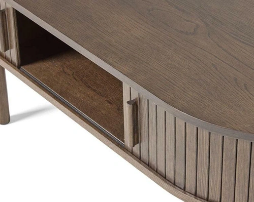 Stolik kawowy Meta owalny 60x120 dębowy espresso do salonu nowoczesny