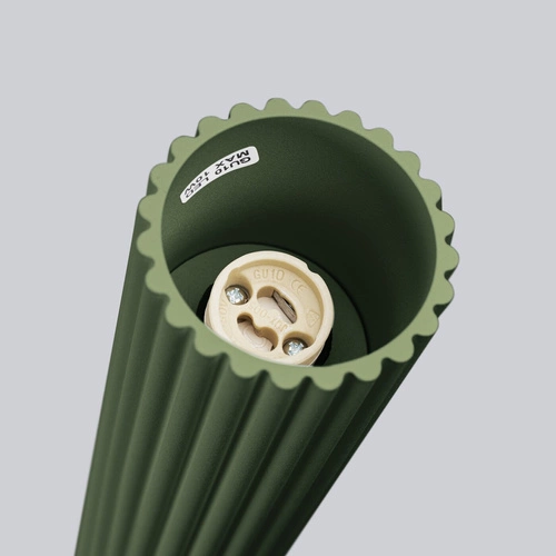 Plafon sufitowy KARBON 30 zielony oliwkowy minimalistyczny do salonu i sypialni SOLLUX