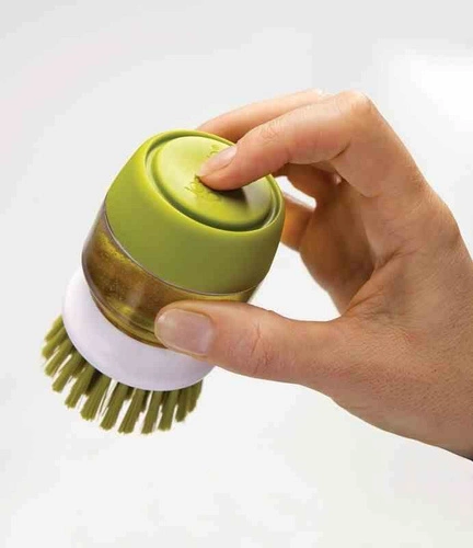 JJ - Szczotka do mycia naczyń z pompką, szara