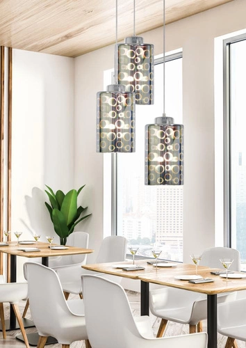 Lampa wisząca Nocturno talerz 3x40W E27  chrom