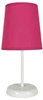Nowoczesna lampka nocna Gala z różowym abażurem do sypialni i salonu, stalowa CANDELLUX