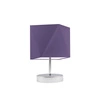 Lampka nocna do sypialni PASADENA nowoczesna fioletowa z abażurem na stolik LYSNE 30 cm