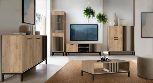 Witryna Markle dąb craft/czarny