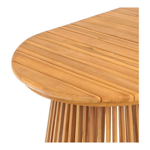 Stół do jadalni Berja owalny 200x90 z drewna tekowego naturalny