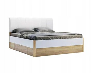 Łóżko Tissa z zagłówkiem 180x200cm białe mat/połysk