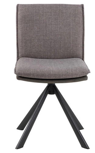 Krzesło tapicerowane Flynn Actona obrotowe do jadalni i biura szare nowoczesne z poduszką