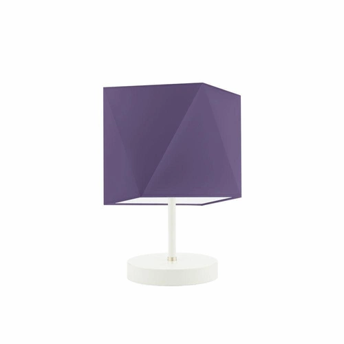 Lampka nocna PASADENA nowoczesna z abażurem fioletowym do sypialni na stolik LYSNE