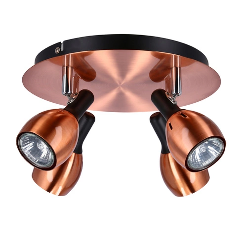 Plafon sufitowy Cross nowoczesny miedziany metalowy regulowany do salonu i kuchni 35 cm