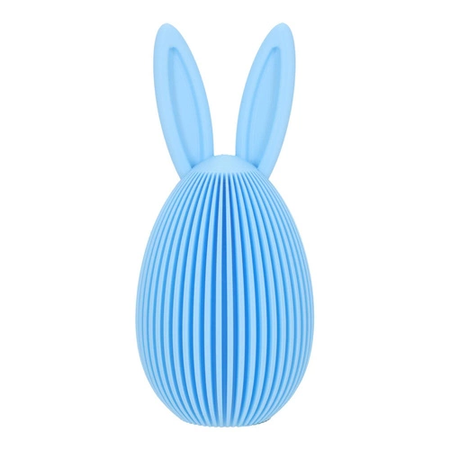 Intesi figurka wielkanocna Jajko z uszami duże niebieskie nowoczesna dekoracja na stół lub komodę