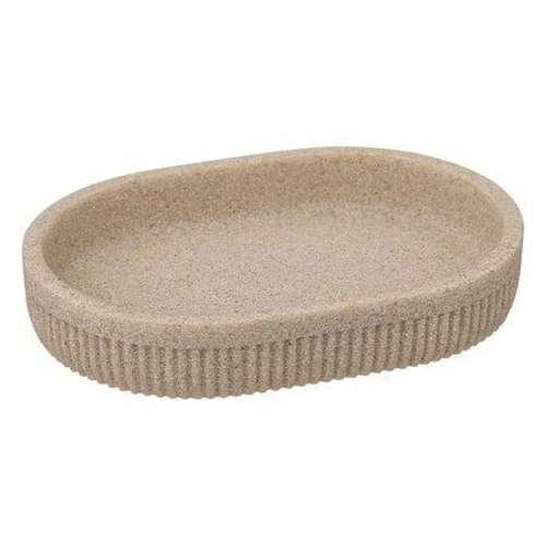 Mydelniczka ceramiczna Onyx beżowa do łazienki nowoczesna owalna 5five simply smart