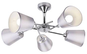 Lampa wisząca Vox 5x40W E14 chrom  z abażurem