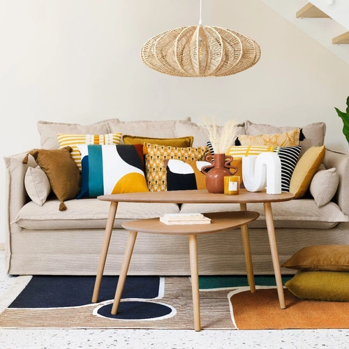 Lampa wisząca papierowa Tery Atmosphera boho kula do salonu i jadalni 57 cm