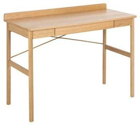 Biurko do pracy skandynawskie drewniane z szufladą Paul naturalny dąb Actona 110x50 cm