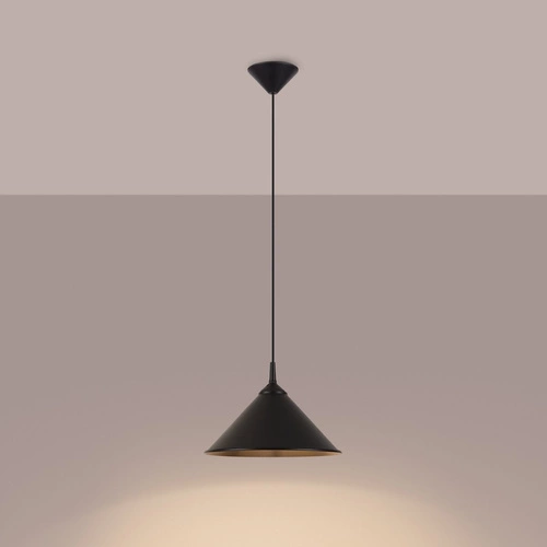 Lampa wisząca ZUMA czarna nowoczesna stalowa do salonu kuchni i nad stół 30 cm