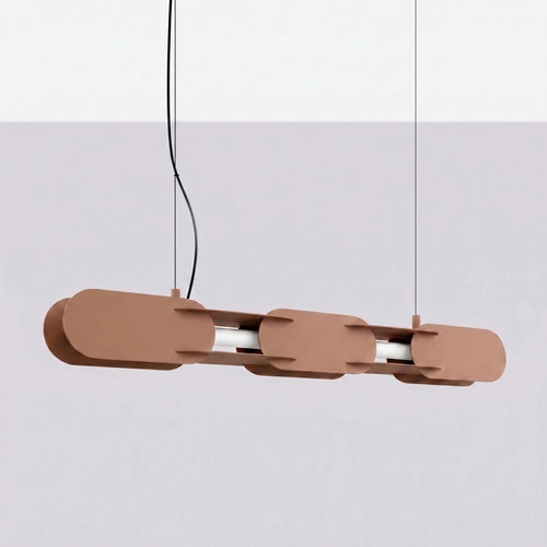 Lampa wisząca LED CHAIN 91 mocca nowoczesna nad stół do jadalni