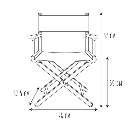 Krzesło dziecięce reżyserskie szare     