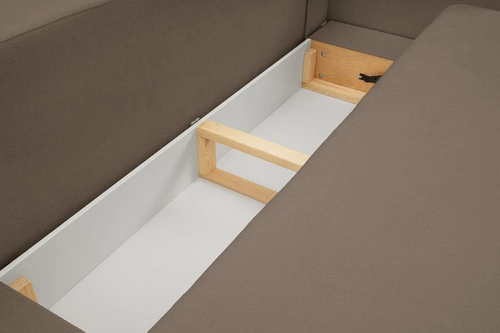 Sofa Salby z funkcją spania brązowa       Sicuro 45