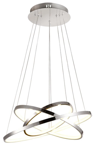 Lampa wisząca LED Lune 50 chrom nowoczesna regulowana do salonu i jadalni 50 cm