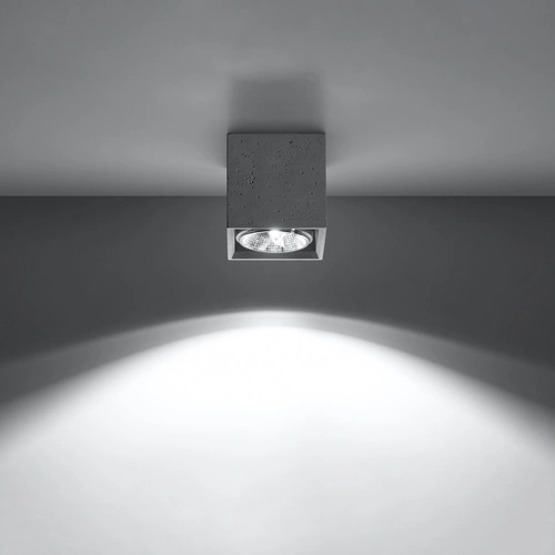 Plafon betonowy VALDE 140 szary nowoczesny do salonu i sypialni Sollux Lighting