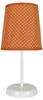 Lampa stołowa Gala nowoczesna lampka nocna do sypialni z abażurem pomarańczowym w kropki