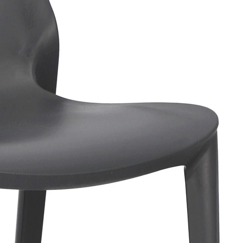 Krzesło ogrodowe Ginevra antracytowe z tworzywa sztaplowane nowoczesne SCAB Design