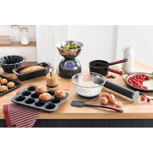 Silikonowa forma do muffinek 12 sztuk szara do pieczenia 5five simply smart łatwe czyszczenie