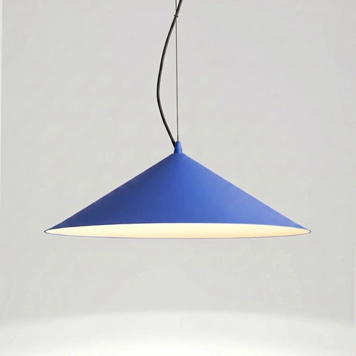 Lampa wisząca FINT LED do salonu regulowana ultramaryna 50 cm