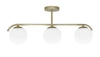 Lampa wisząca AMADEO mosiężny 3x40W E14  klosz biały