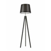 Lampa podłogowa drewniana trójnóg Aruba brązowa z abażurem do salonu i sypialni LYSNE