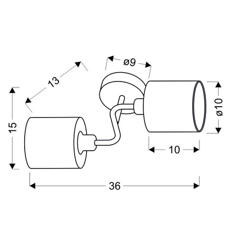 Kinkiet Sax 2x40W E14 satyna