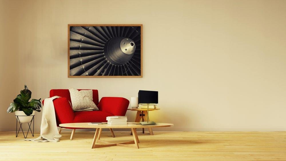 Lampka AMALFI abażur czerwony stelaż chrom