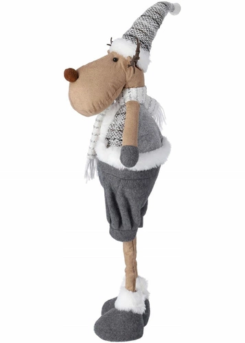 Pluszowy szary renifer figurka 70 cm    